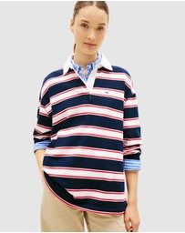 Tommy Jeans - Relaxed Sflag Stripe Rugby Polo