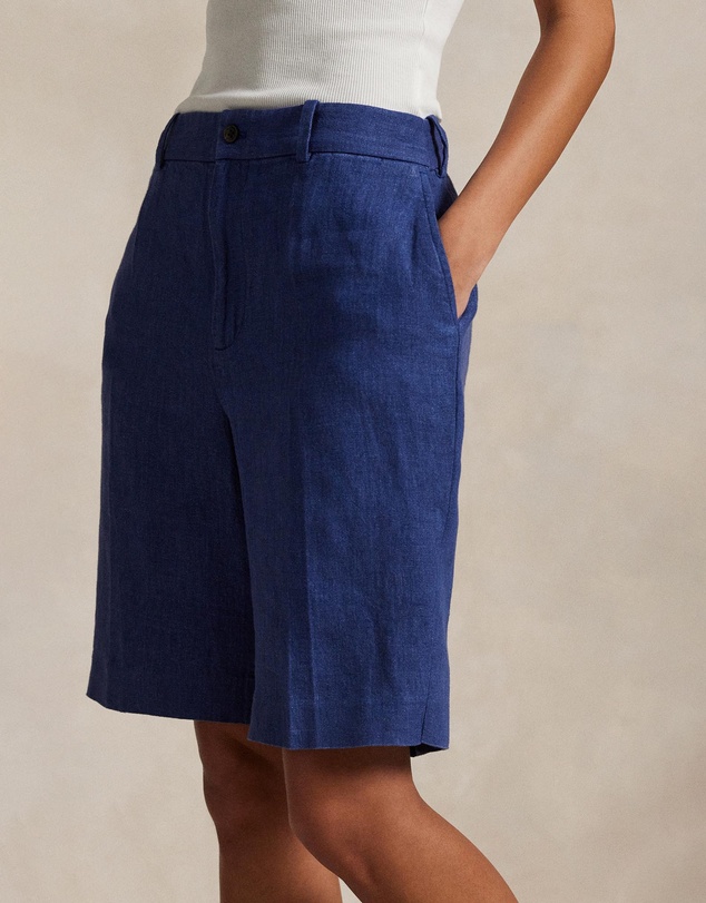 Polo Ralph Lauren - Long Pleated Linen Shorts