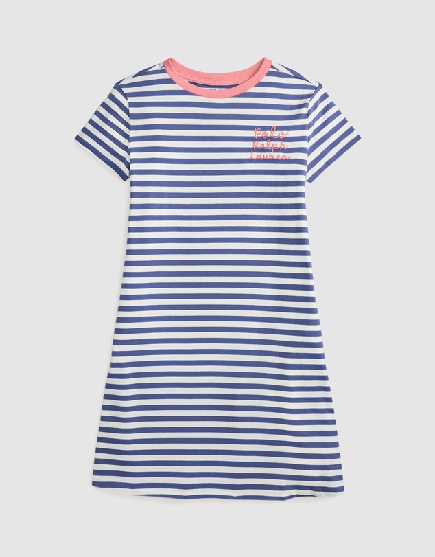 Polo Ralph Lauren - Striped Logo Cotton Jersey Dress - ICONIC EXCLUSIVE - Teens