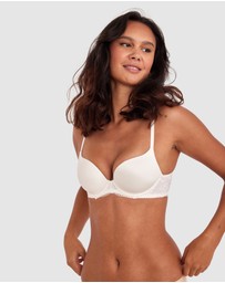 Bras N Things - Body Bliss Lace Contour Plunge Bra - Ivory