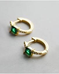 Native Sol - Nikki Emerald Hoops