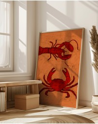 Olive et Oriel - Coastal Creatures by Shatha Al Dafai Art Print