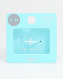 Lovisa - Sterling Silver Cubic Zirconia Marquise Cross Ring