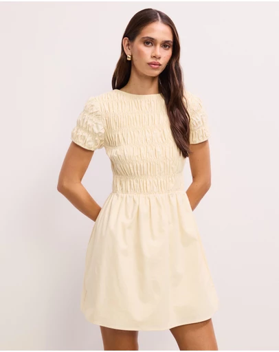 The Fated - Macey Shirred Mini Dress
