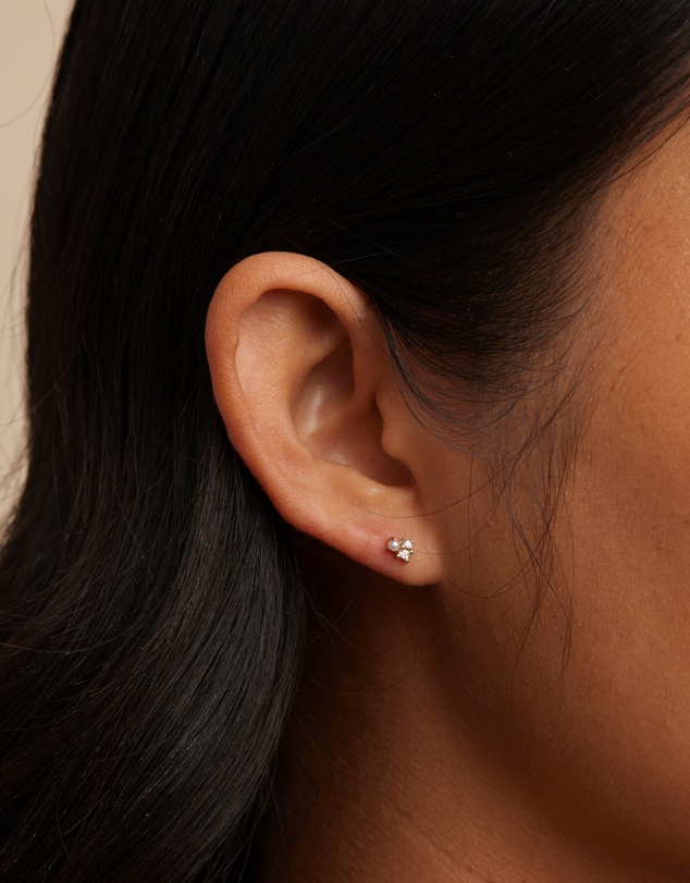 Astrid & Miyu - Pearl & Crystal 18ct Gold Plated Studs