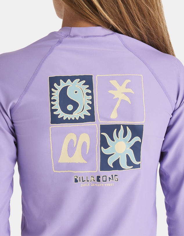 Billabong - Girls 8 to 16 heat Wave Long Sleeve Rash Vest