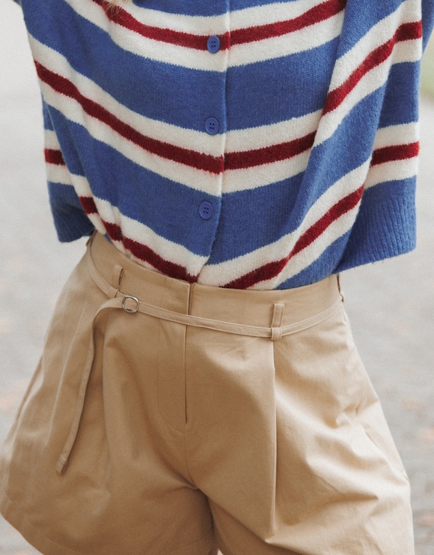 Petal & Pup - Winona Pleated Front Tailored Long Short - Taupe