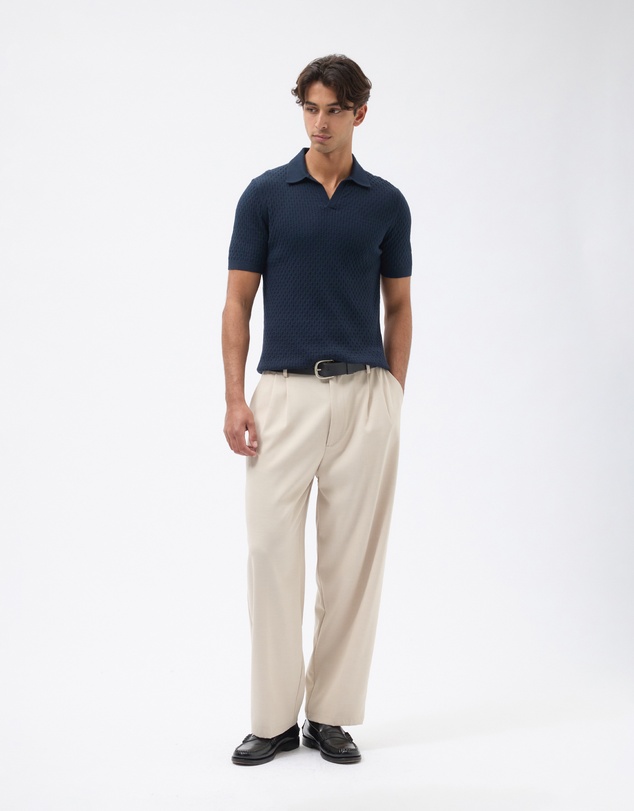 AERE - Honey Comb Knit Polo