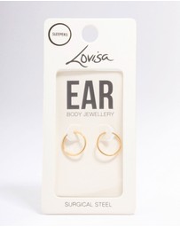Lovisa - Gold Plated Surgical Steel Sleeper Earrings 12mm