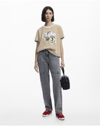Desigual - Striped print T-shirt