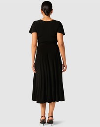 SACHA DRAKE - Flute Sleeve Reverse Wrap Dress