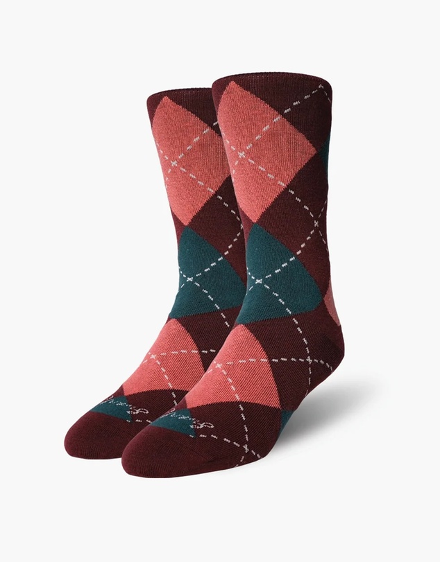 Swanky Socks - Mulberry Rose Argyle
