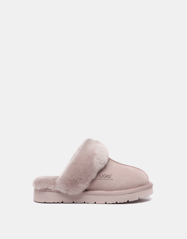 EVERAU - Australian Shepherd Ugg Muffin Slipper Special Cow Suede Upper House Shoes