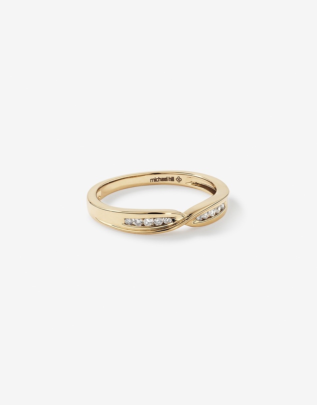 Michael Hill - Wedding Ring with Diamonds in 14kt Yellow Gold