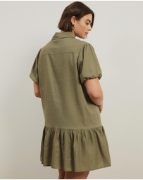 Atmos&Here Curvy - Lola Linen Blend Shirt Dress