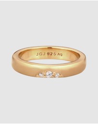 Elli Jewelry - Ring Diamond 925 Sterling Silver Vermeil