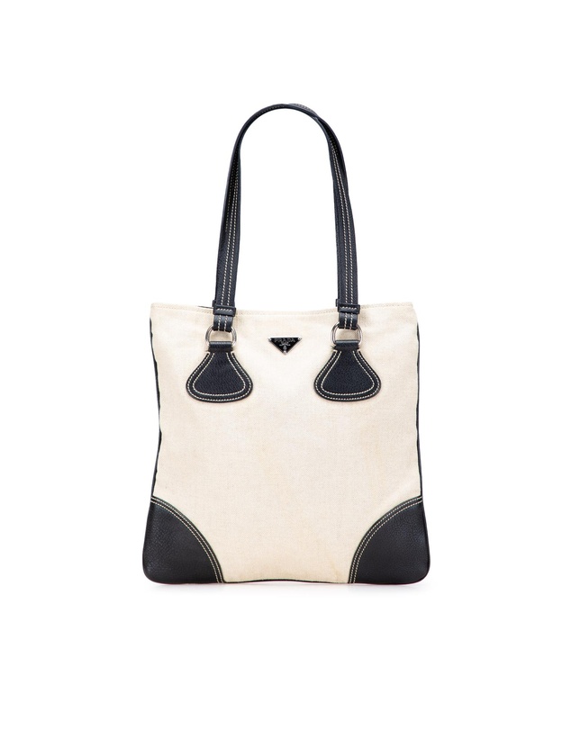 Pre-Loved by Azura Reborn - Pre-Loved Vitello Trimmed Canvas Canapa Tote