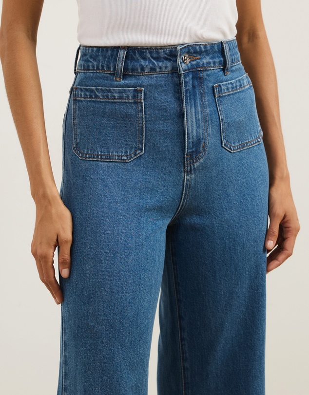 Atmos&Here - Luella High Rise Crop Flare Jeans