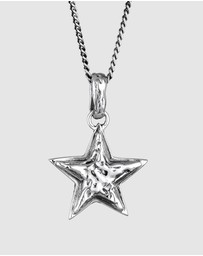 Kuzzoi - ICONIC EXCLUSIVE - Necklace Male Vintage Star 925 Sterling Silver