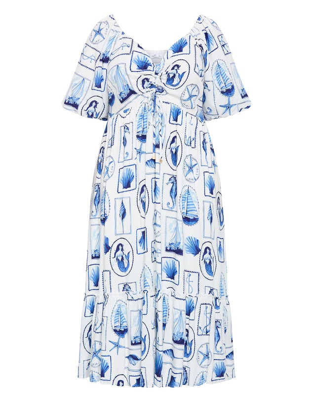 City Chic - Giselle Amalfi V Neck Maxi Dress