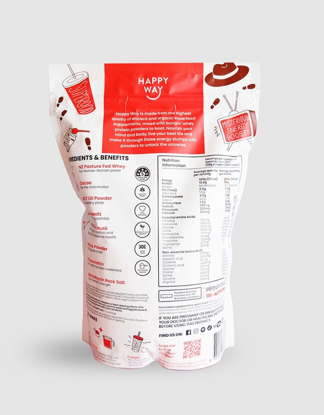 Happy Way - Chocolate Hazelnut Whey Protein Powder