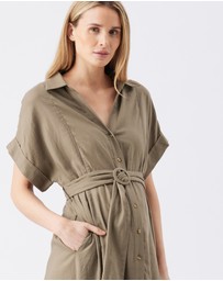 Ripe Maternity - Amy Linen Nursing Shirt Dress