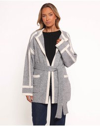 Petal & Pup - Maloney Tie Front Coatigan - Grey