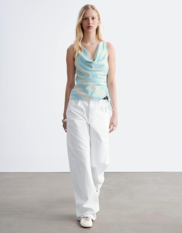 & Other Stories - Cowl-Neck Drawstring Top