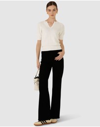 SACHA DRAKE - Henley Knit Top