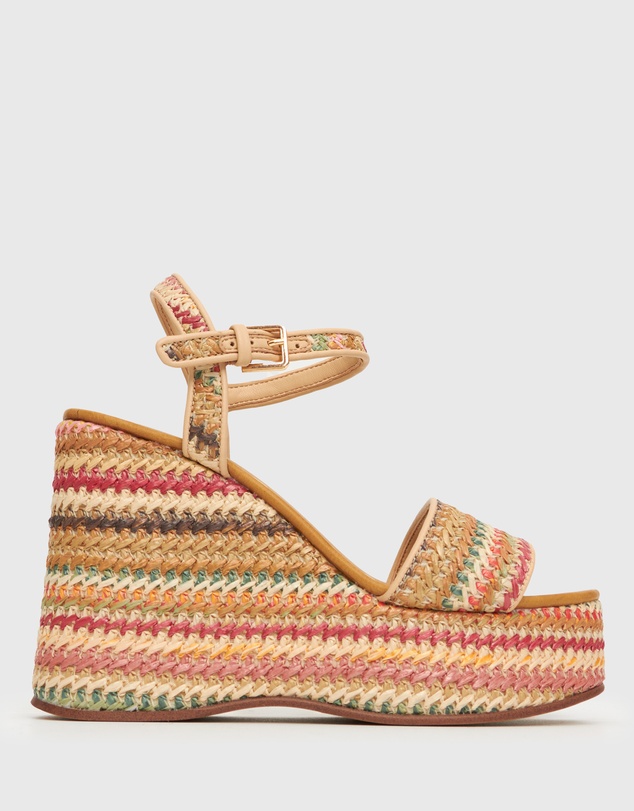 Betts - Fame Raffia Platform Wedges