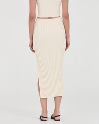 FRIEND of AUDREY - The Cotton Rib Midi Skirt