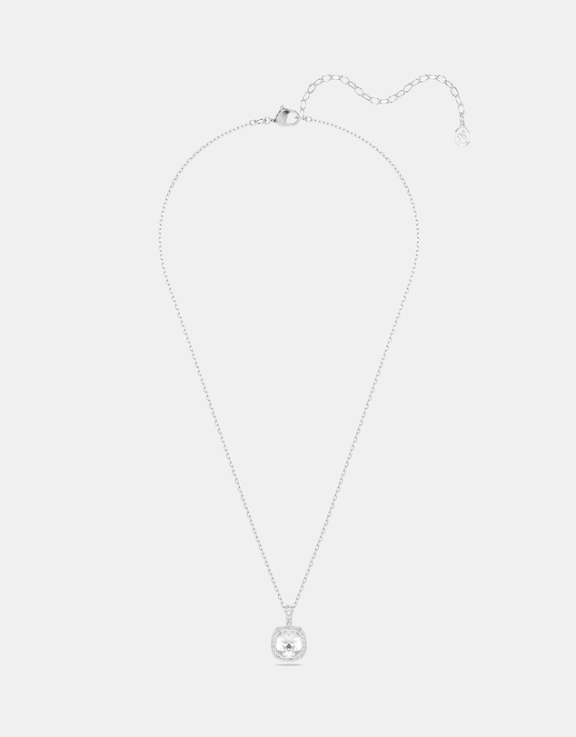 Swarovski - Una Angelic Pendant, Cushion Cut, White, Rhodium Plated
