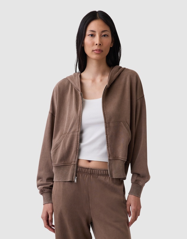 GAP - VintageSoft Terry Zip Hoodie