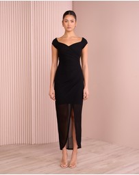 Azzurielle - Elsy Off Shoulder Mesh Dress