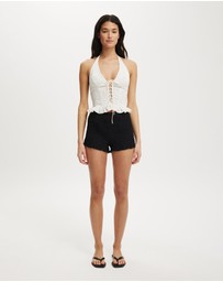 Cotton On - Willow Tie Up Halter Top