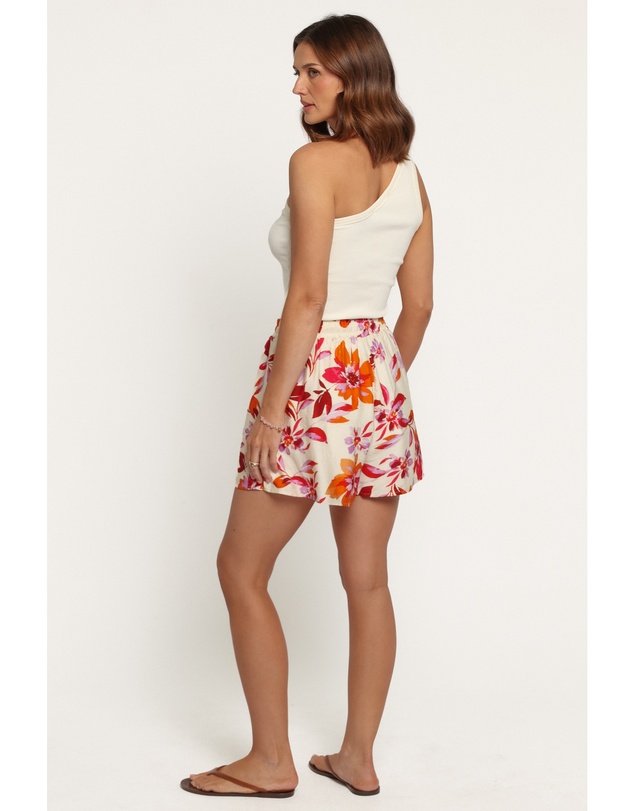 Petal & Pup - Adriane Shorts - Orange Pink Floral