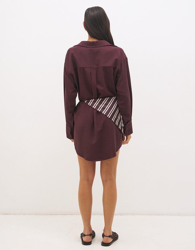 MON RENN - Elira Scarf Shirt Dress