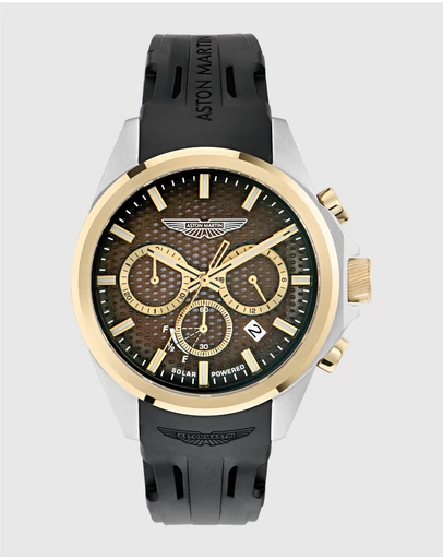 Aston Martin - HLC Chronograph Solar Black Silicone Strap Watch
