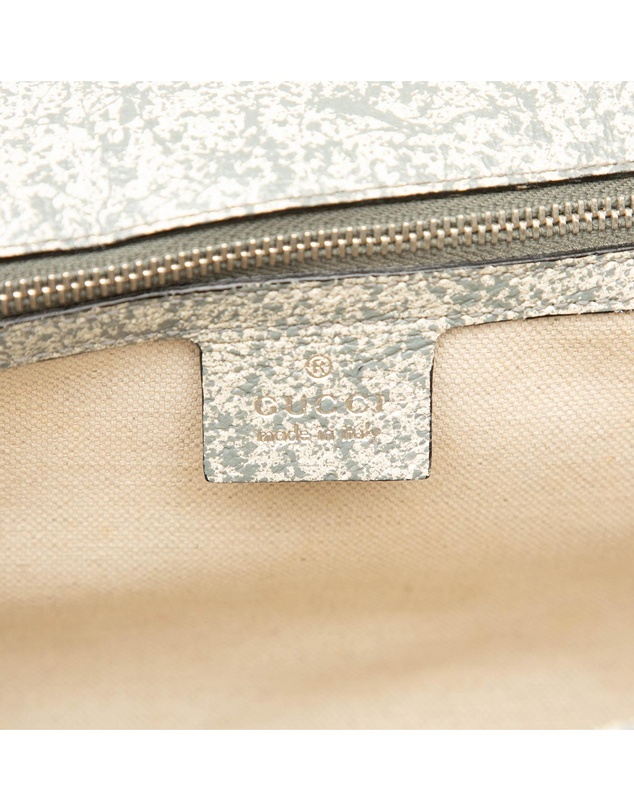 Pre-Loved by Azura Reborn - Pre-Loved Large Speckled Leather New Bamboo Top Handle Bag