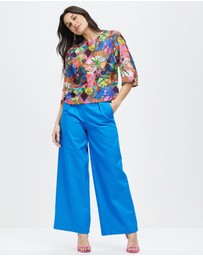 The Social Outfit - Silk Smock Top - Amplify