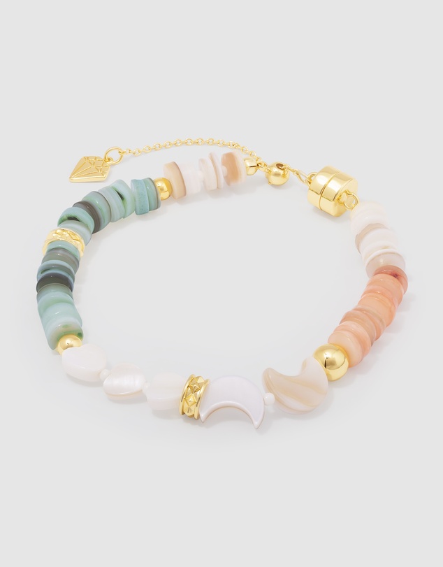 Wanderlust + Co - Aura Beaded Gold Bracelet