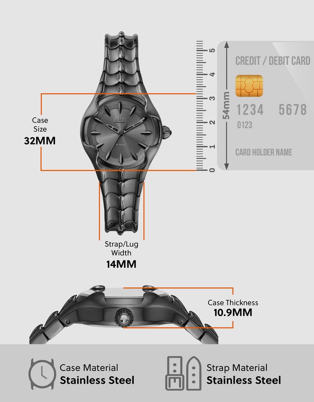 Diesel - Vert Gun-Metal Analogue Watch