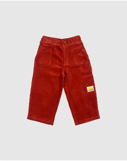 Banabae - Corduroy Carpenter Multi Pocket Pant - Cherry