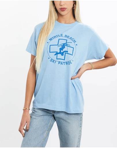 Vintage by The Real Deal - Pre Loved - Vintage 80s Myrtle Beach Ski Patrol Tee