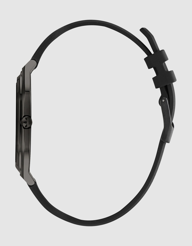 adidas Originals - City Tech Square 39mm Black Silicone Strap Watch