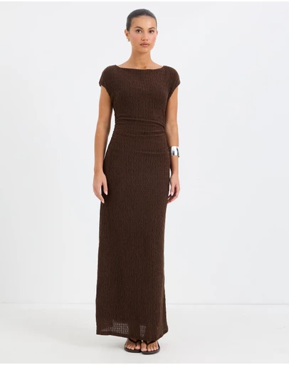Calli - Grace Textured Jersey Maxi Dress