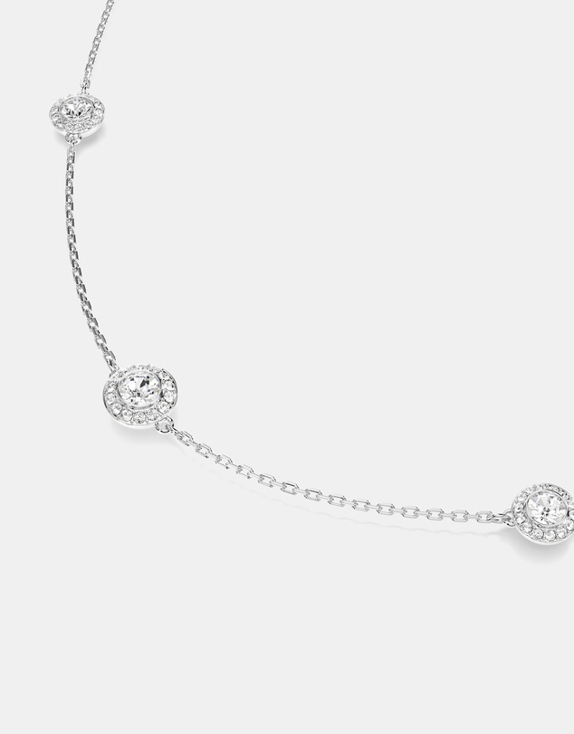 Swarovski - Una Angelic Strandage, Round Cut, White, Rhodium-Plated