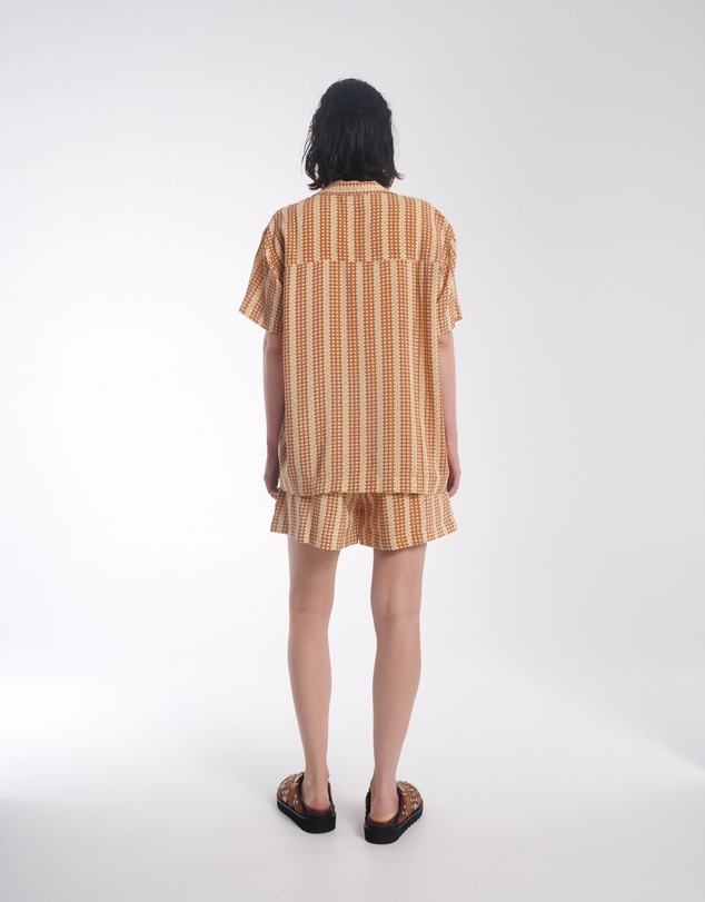 THE TALES - The Tales Retro Daisy Crepe Camp Shirt