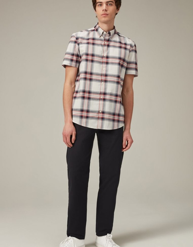 NEXT - Stretch Oxford Check Short Sleeve Shirt