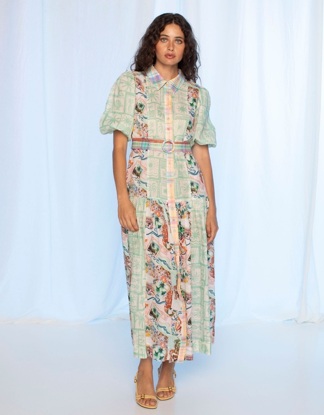 KACHEL - Jean Maxi Dress